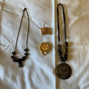 Avon Necklaces, Money Clip and Brooch Bundle